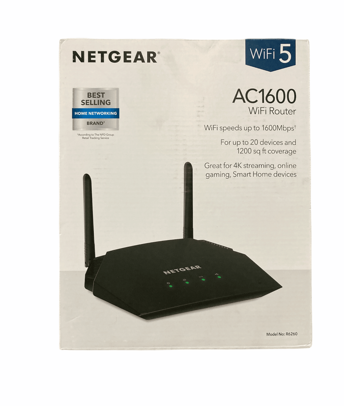 NETGEAR R6260, AC1600 Smart WiFi Router - Dual Band Gigabit GA