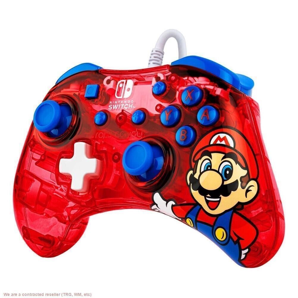 Rock Candy Wired Gaming Switch Pro Controller - Super Mario - Red