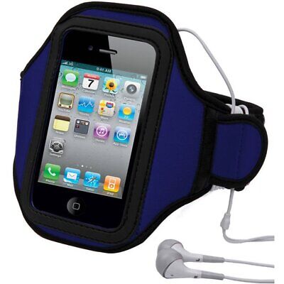 Vangoddy APLAMB111 Waterproof iPhone Armband Soft Shell Case Blue