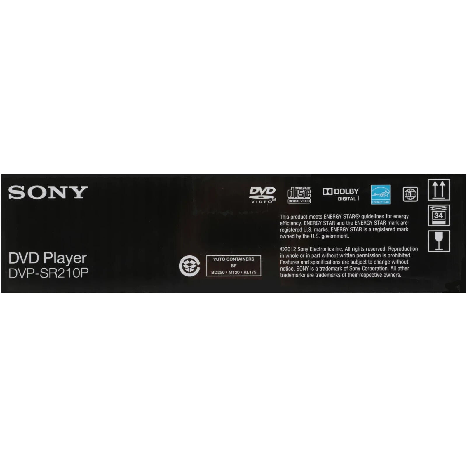 Sony DVD Player - DVP-SR210P Ultra Slim Design, Black