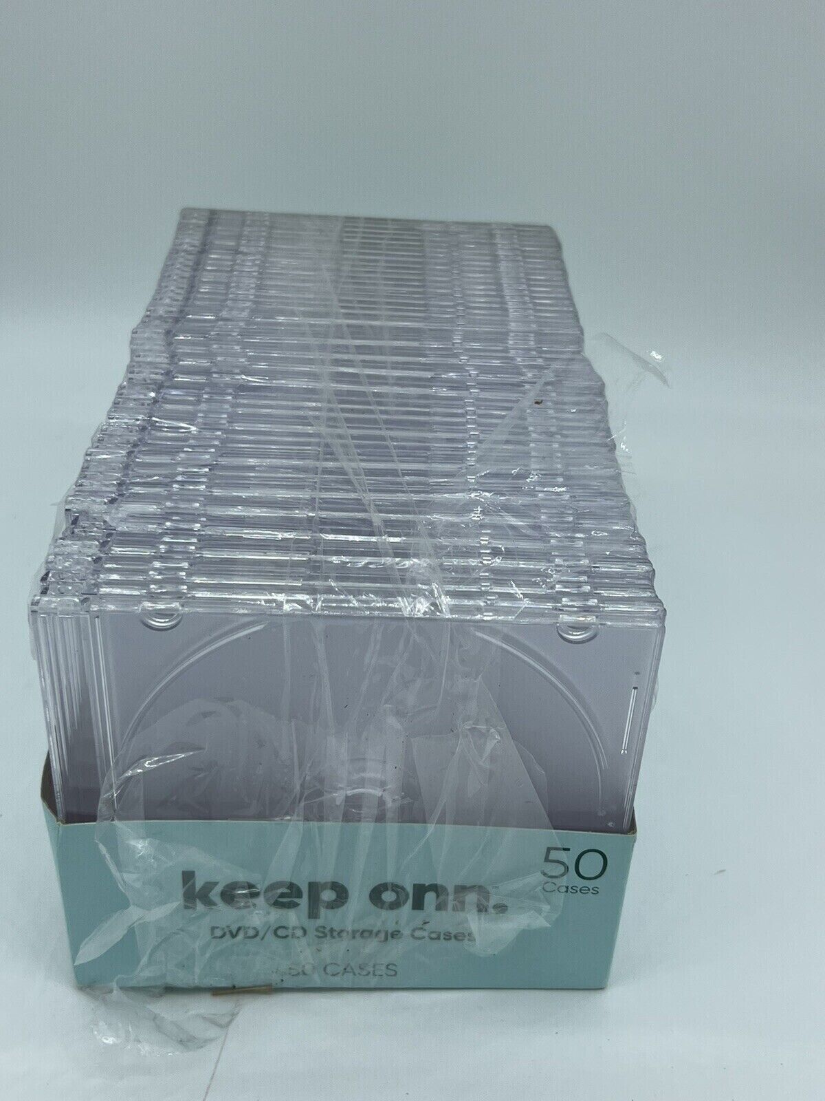 Keep Onn 40 Count (Missing 10) Slim DVD CD Storage Cases