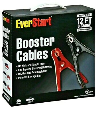 EverStart WMBC1208B Heavy Duty 12 Ft 8 Gauge Booster Cables