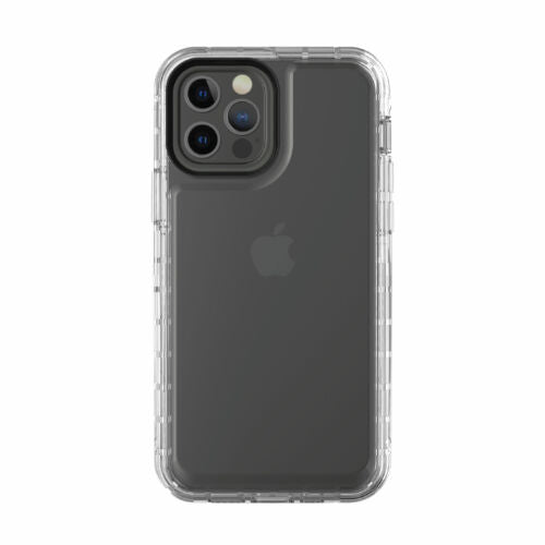 Onn Rugged Case with Built-in Microbial Protection for iPhone 12 Pro Max, Clear