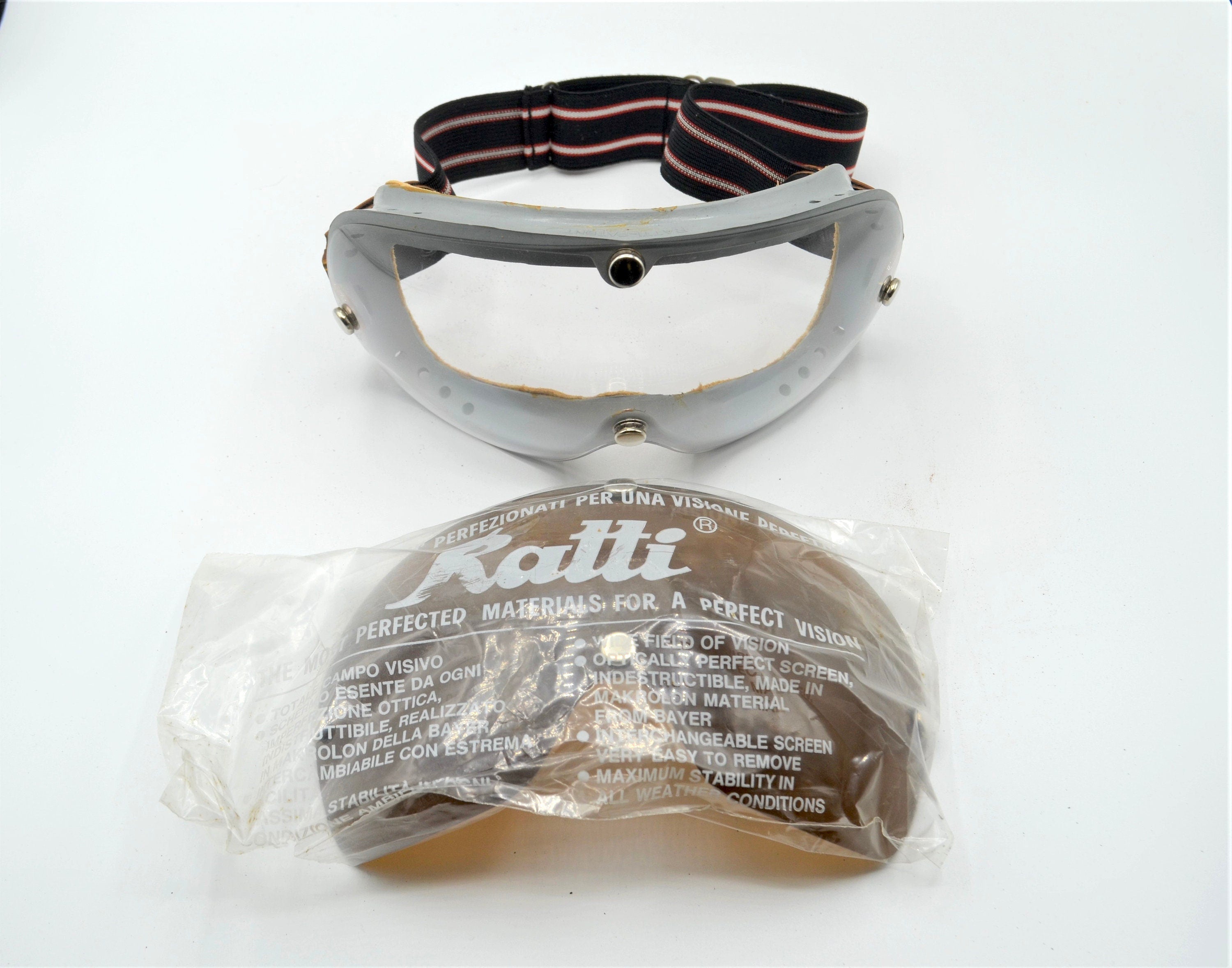 1960s PERSOL RATTI vintage sports goggles rare