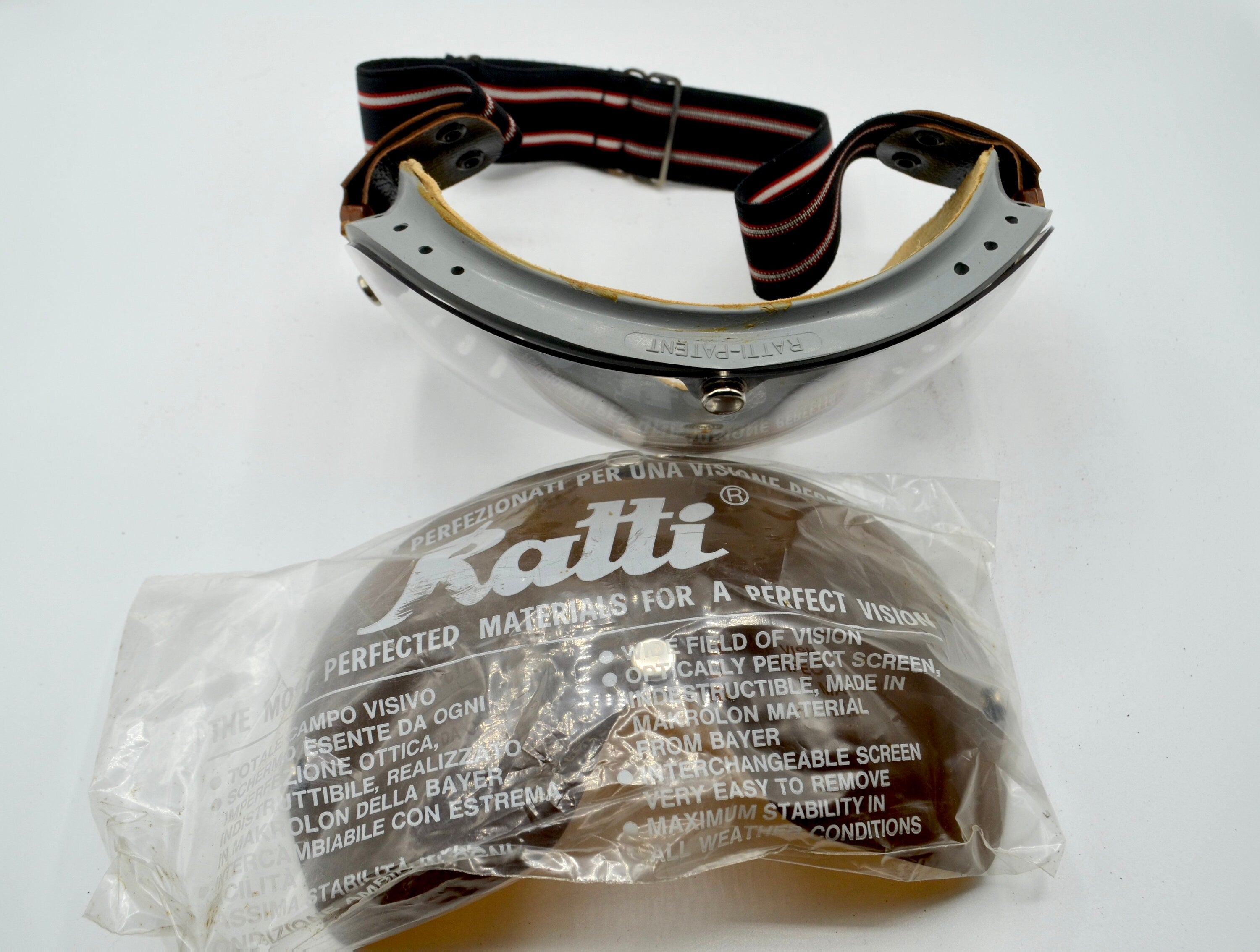 1960s PERSOL RATTI vintage sports goggles rare