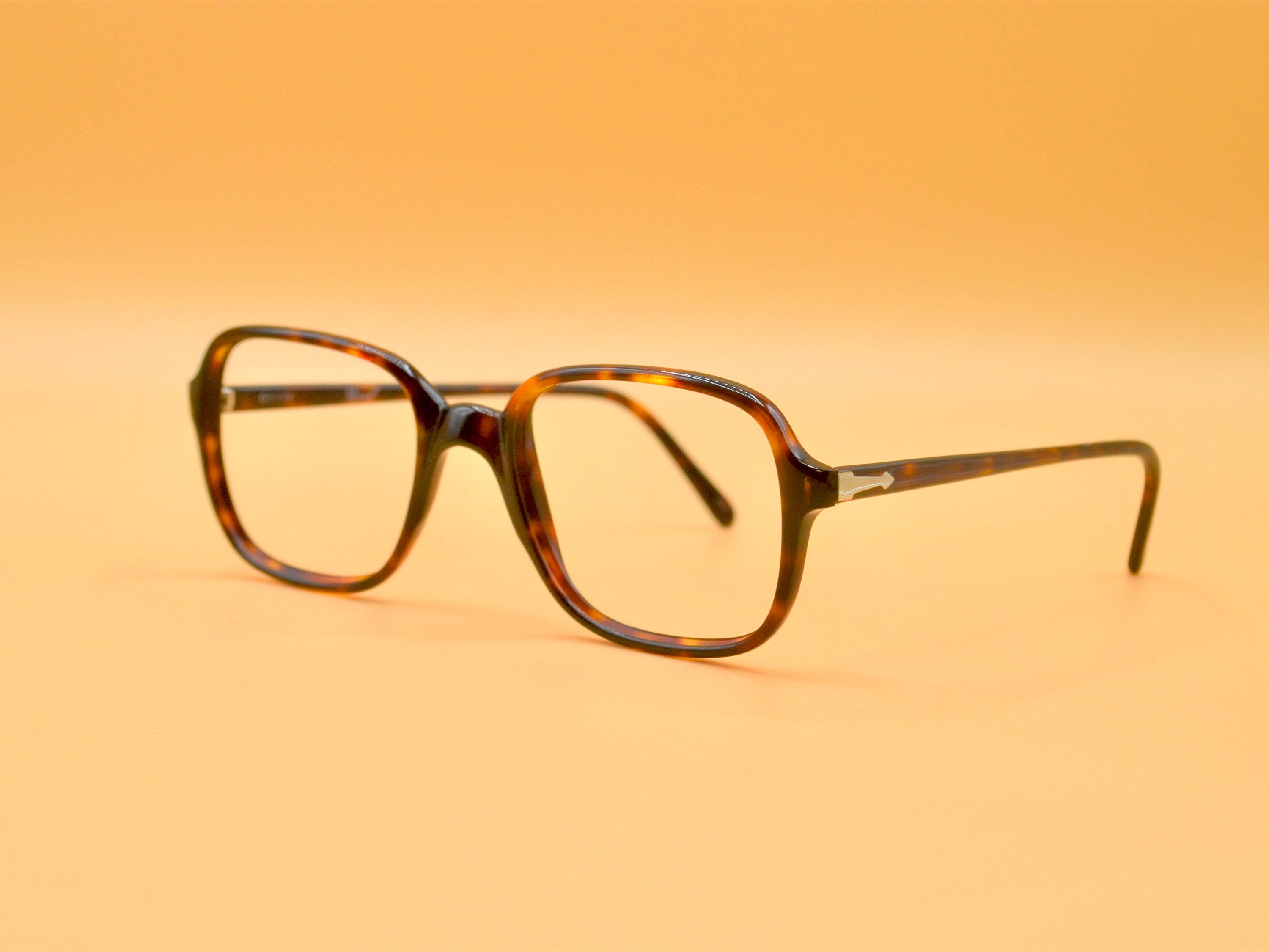 1980s PERSOL RATTI vintage eyeglasses squared tortoise 9183