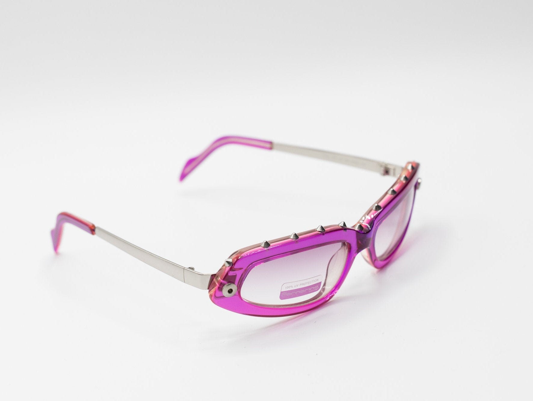 2000s FORNARINA Punky sunglasses fluo purple with studs