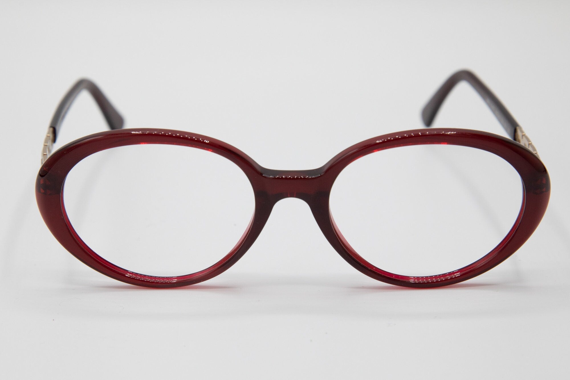 1990s FENDI 7511 vintage eyeglasses oval bordeaux