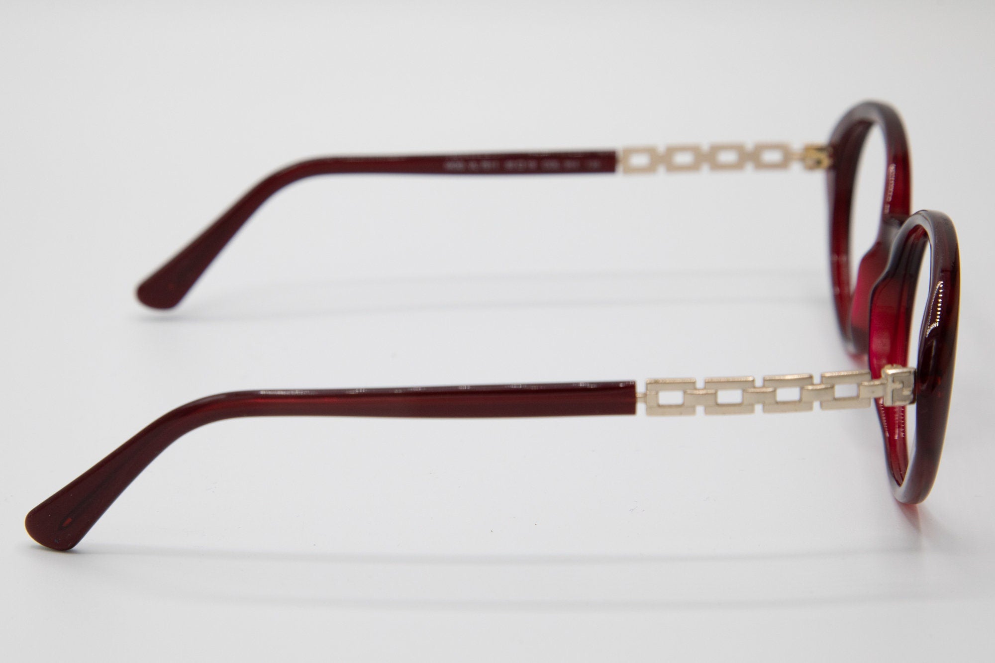 1990s FENDI 7511 vintage eyeglasses oval bordeaux