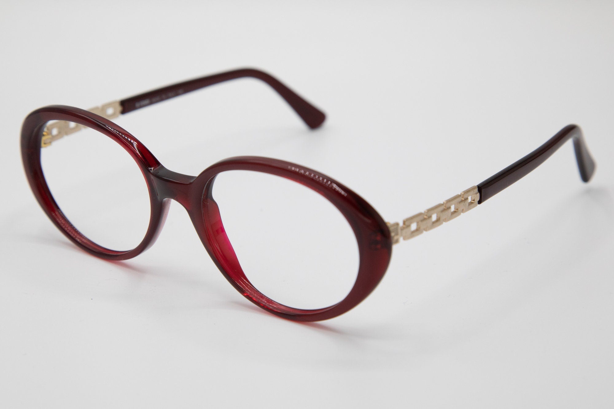 1990s FENDI 7511 vintage eyeglasses oval bordeaux