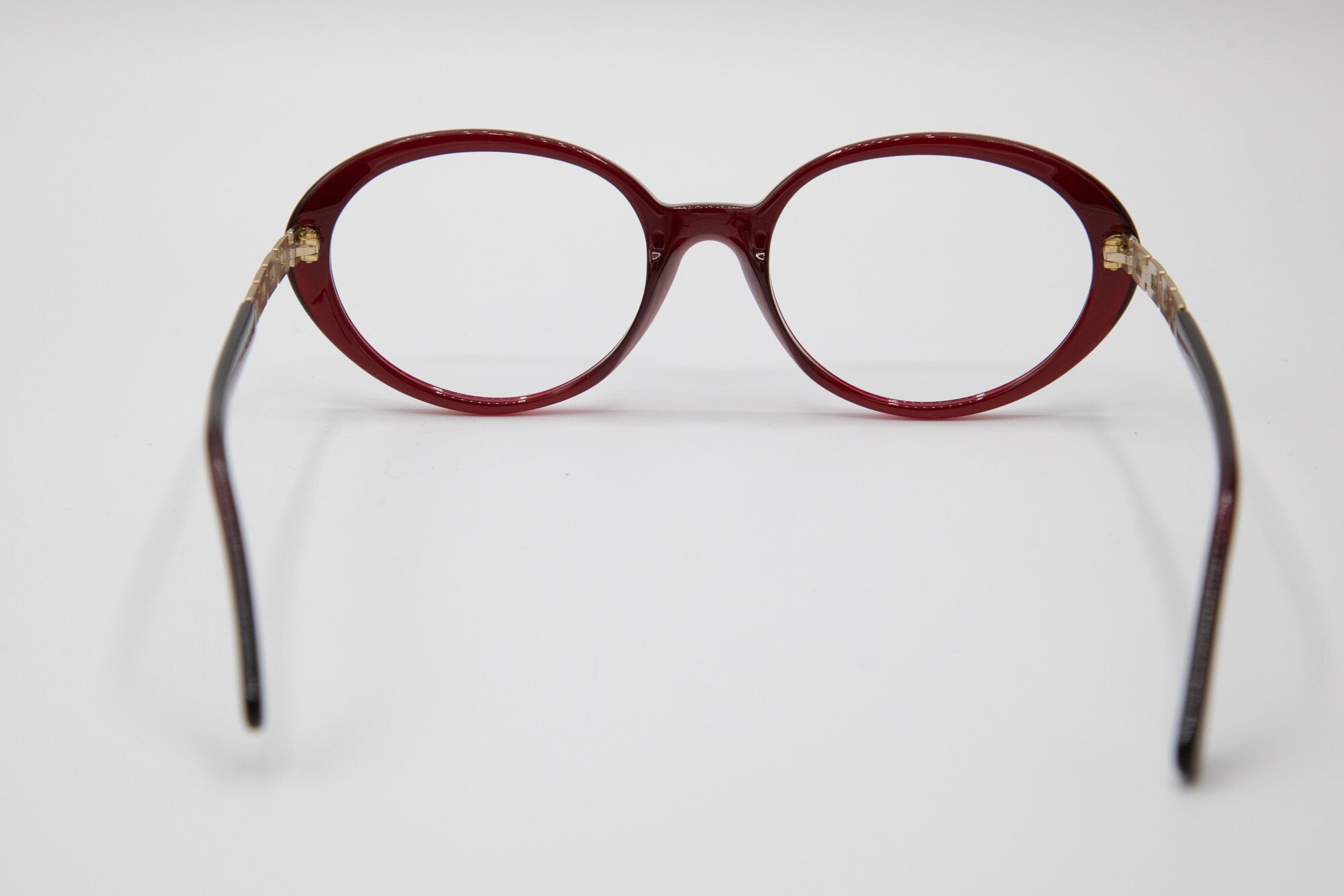 1990s FENDI 7511 vintage eyeglasses oval bordeaux