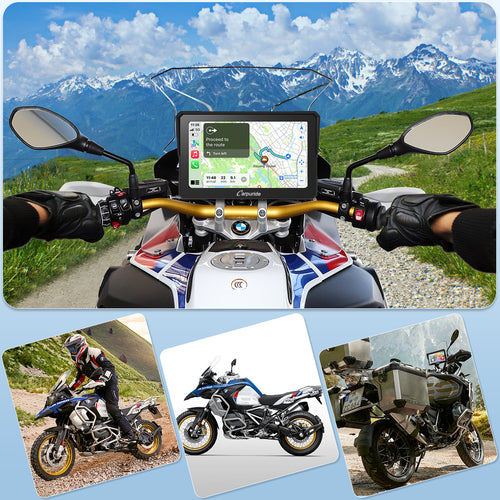 Carpuride W702B Pro Motorfiets CarPlay-scherm met Mount voor Moto R1200GS R1250GS, draadloze CarPlay en Android Auto, 7 inch waterdichte touchscreen, dubbele Bluetooth, intercomfunctie, navigatie Carpuride W702B Pro Motorfiets CarPlay-scherm met Mount voor Moto R1200GS R1250GS, draadloze CarPlay en Android Auto, 7 inch waterdichte touchscreen, dubbele Bluetooth, intercomfunctie, navigatie