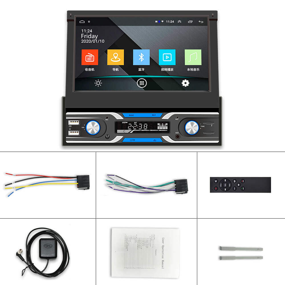 Autoradio 1 DIN Bluetooth Radio Kassette PLAYCAR GPS Navigations