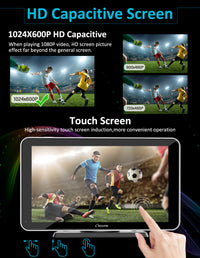 Car Stereo with Carplay/Android Auto, Plug and Play Quick Install, 7 Inch IPS Touch Screen, Multimedia Player with Bluetooth, Mirror Link, Google and Siri Assistant，Backup Camera,Silver Frame