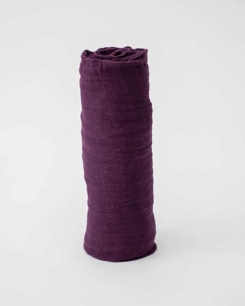 Cotton Muslin Sing Swaddle - Plum