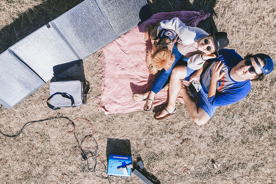 BLUETTI PV350 solar panel for camping