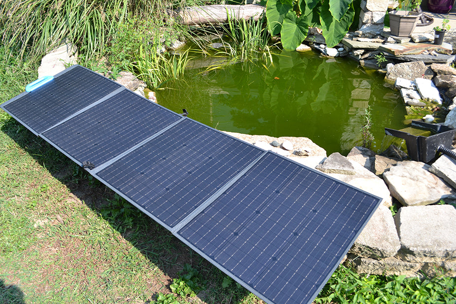 camping with bluetti pv200 solar panel