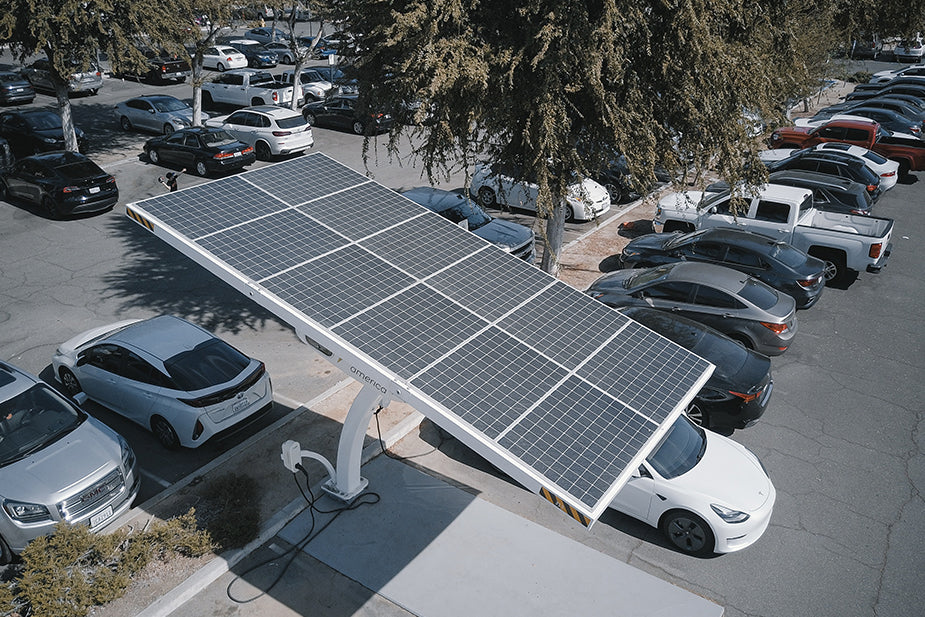 electric car using energy from solar panels