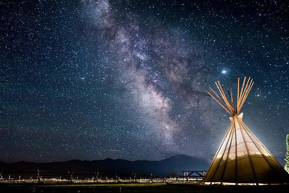 enjoy sleeping beneath the stars when glamping