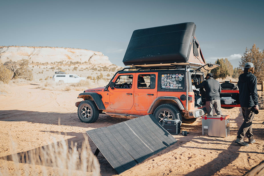 use solar panels to generate electricity in the field