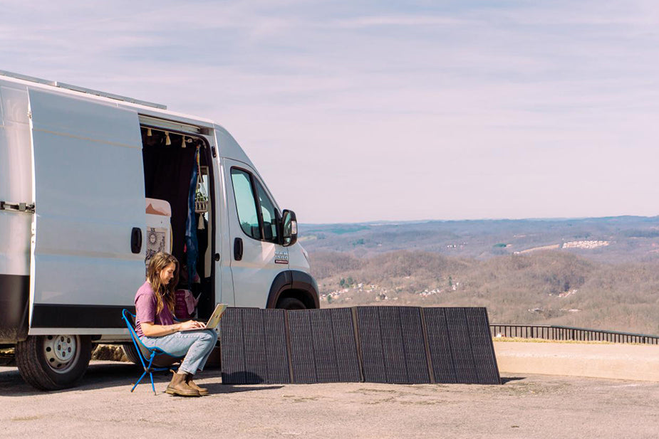 use solar panels to generate electricity while traveling