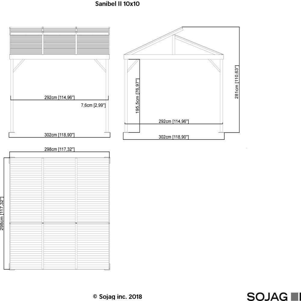 Sojag Sanibel II Hardtop Gazebo