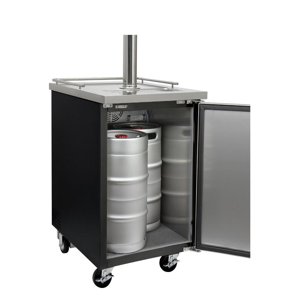 Kegco XCK-1B Triple Tap Black Commercial Kegerator - 24