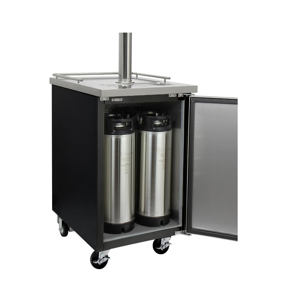 Kegco XCK-1B Triple Tap Black Commercial Kegerator - 24