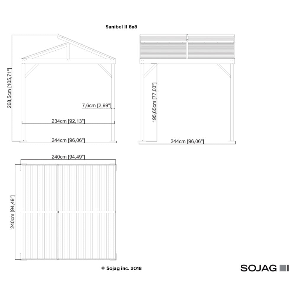 Sojag Sanibel II Hardtop Gazebo