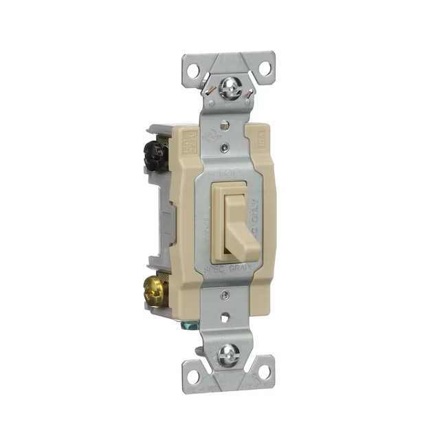 Eaton 15-Amp 4-Way Toggle Light Switch, Ivory