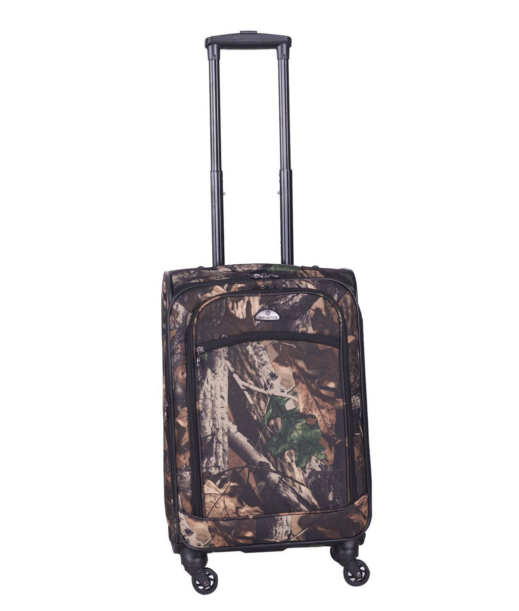 American Flyer Camo Green 5-Piece Spinner Luggage Set