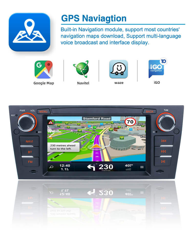 Lecteur radio multimédia Android automatique pour BMW E90 - E93 série 3  avec navigation GPS Bluetooth – ESSGOO