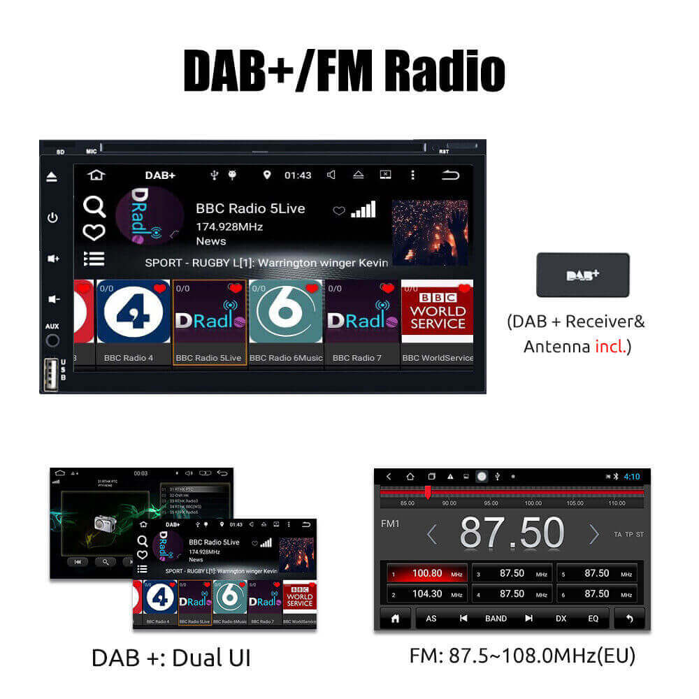 DAB+/FM Radio, Car Stereo