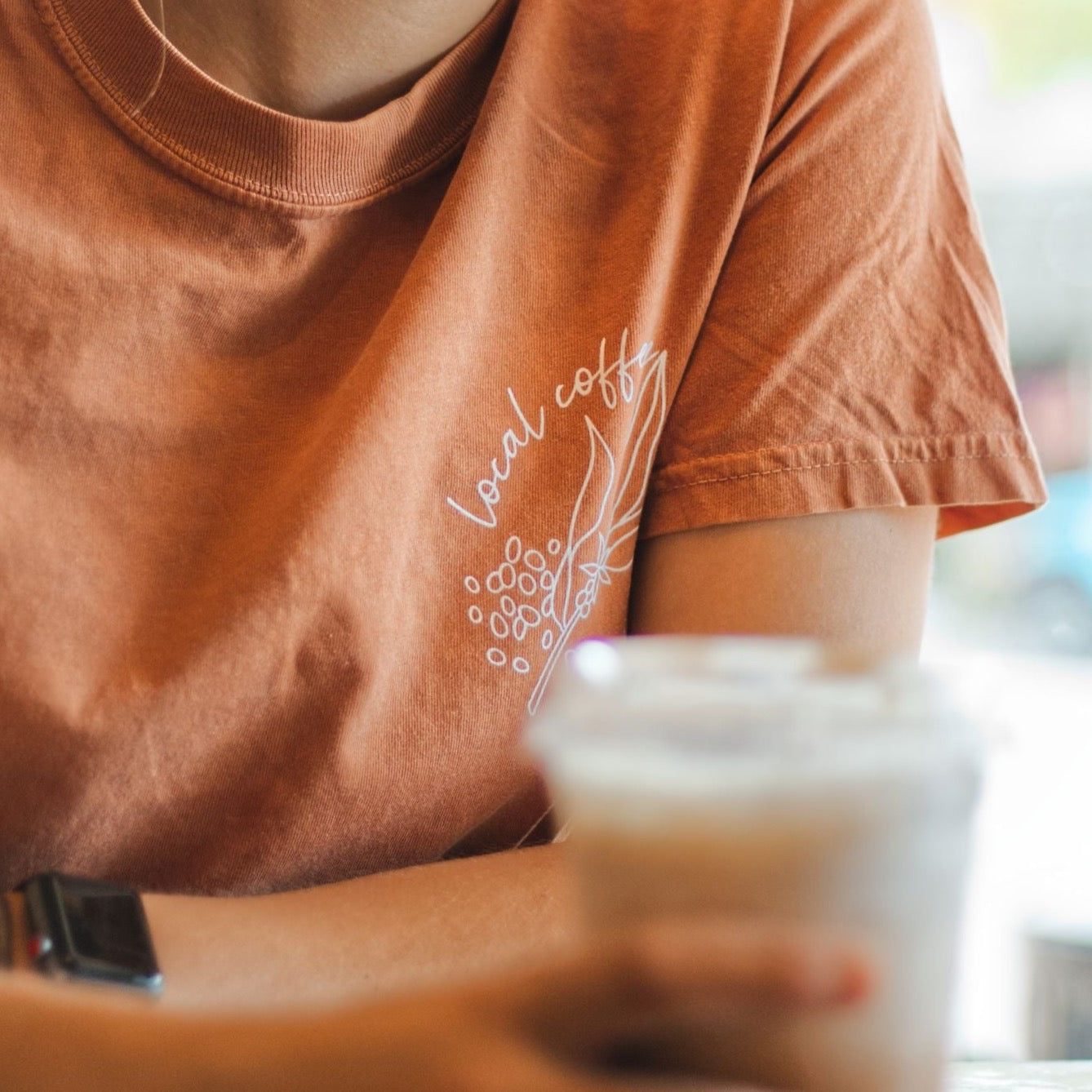 Local Coffee Local People Shirt | Burnt Orange