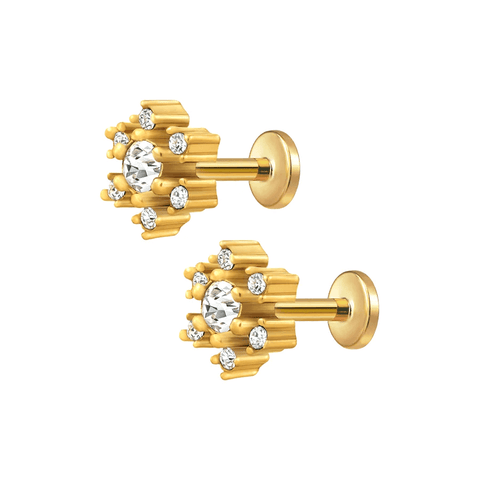 flat back screw earrings
