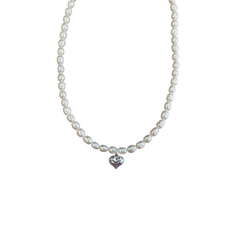 Peach Heart Freshwater Pearl Necklace