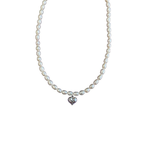 Peach Heart Freshwater Pearl Necklace