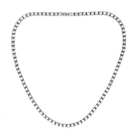 micro diamond tennis necklace