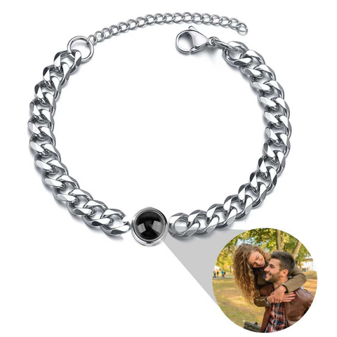 Custom Photo Projection Cuban Link Chain Felicity Bracelets