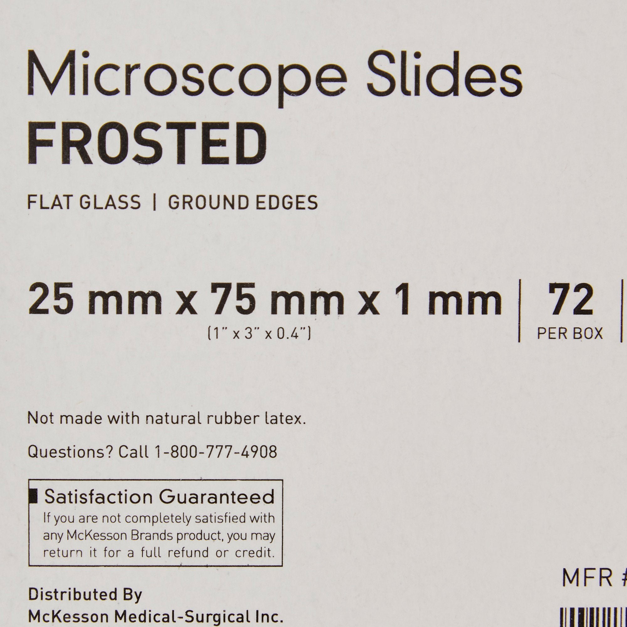 McKesson Frosted Microscope Slide, 1 x 3 Inch