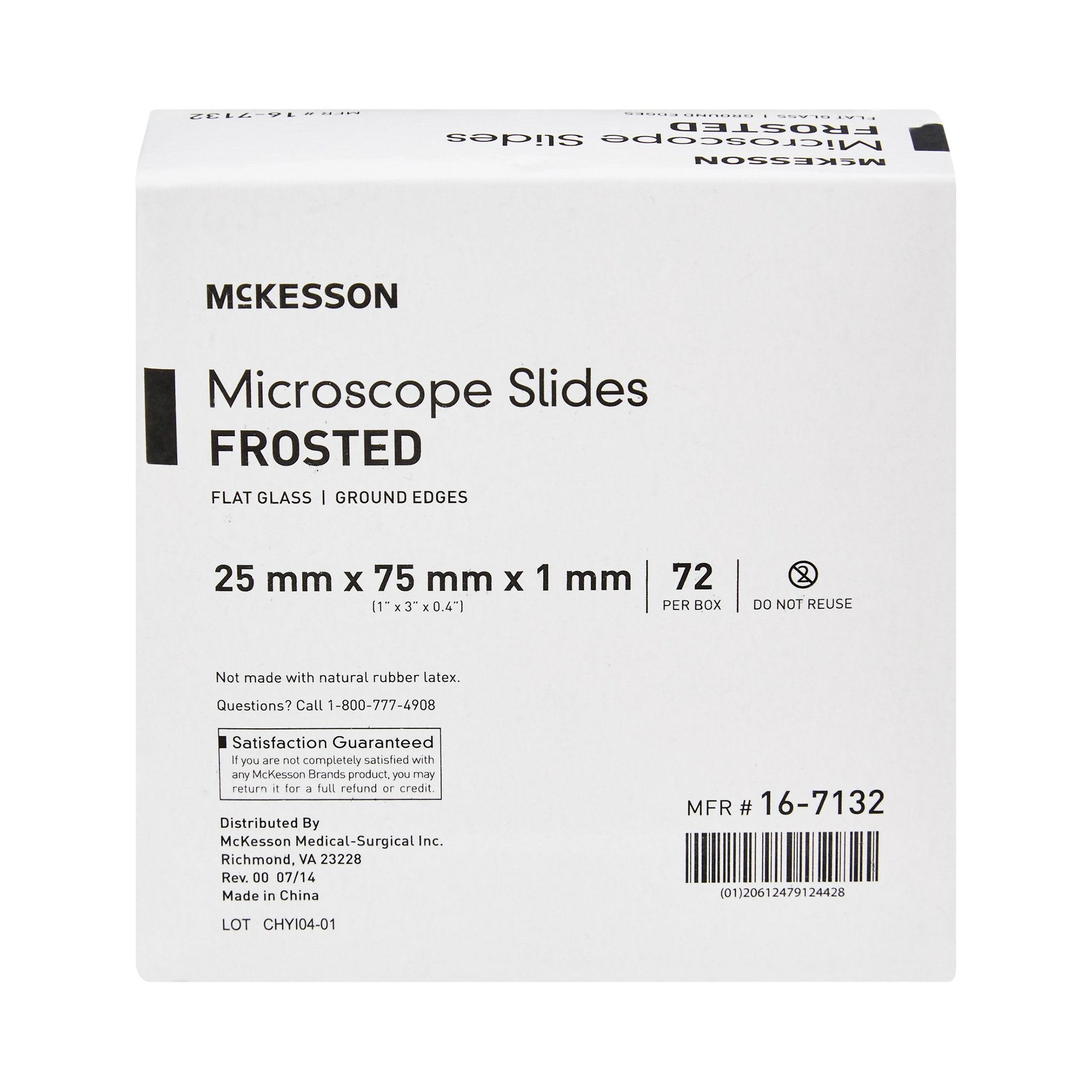 McKesson Frosted Microscope Slide, 1 x 3 Inch