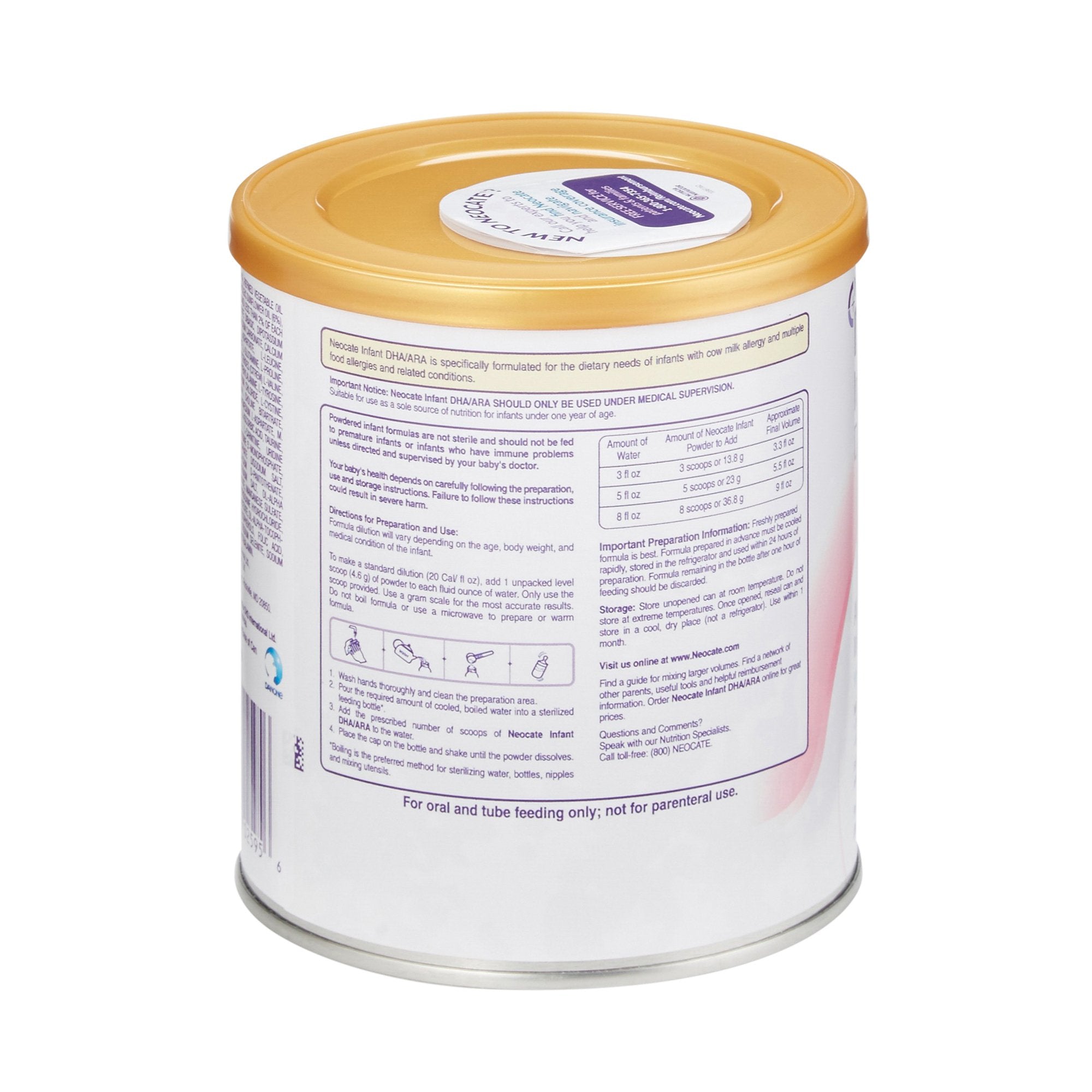 Neocate? DHA & ARA Powder Amino Acid Based Infant Formula with Iron, 14.1 oz. Can