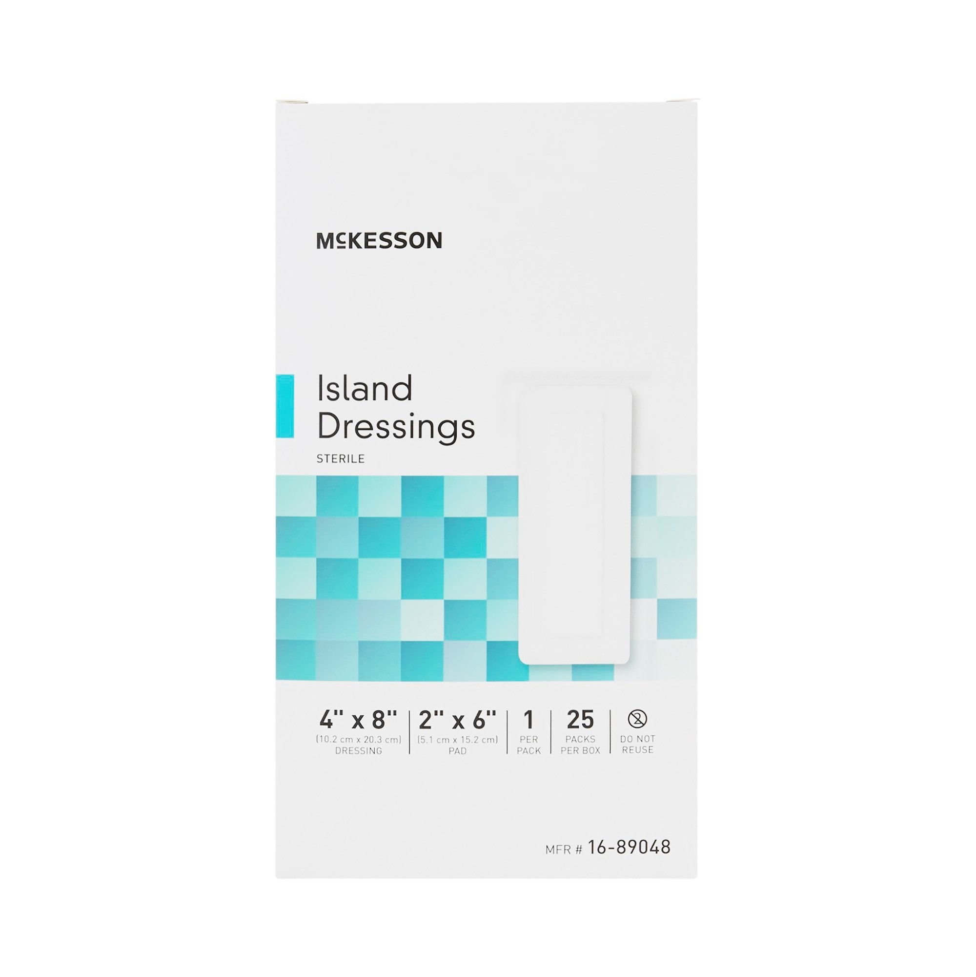 McKesson White Adhesive Dressing, 4 x 8 Inch