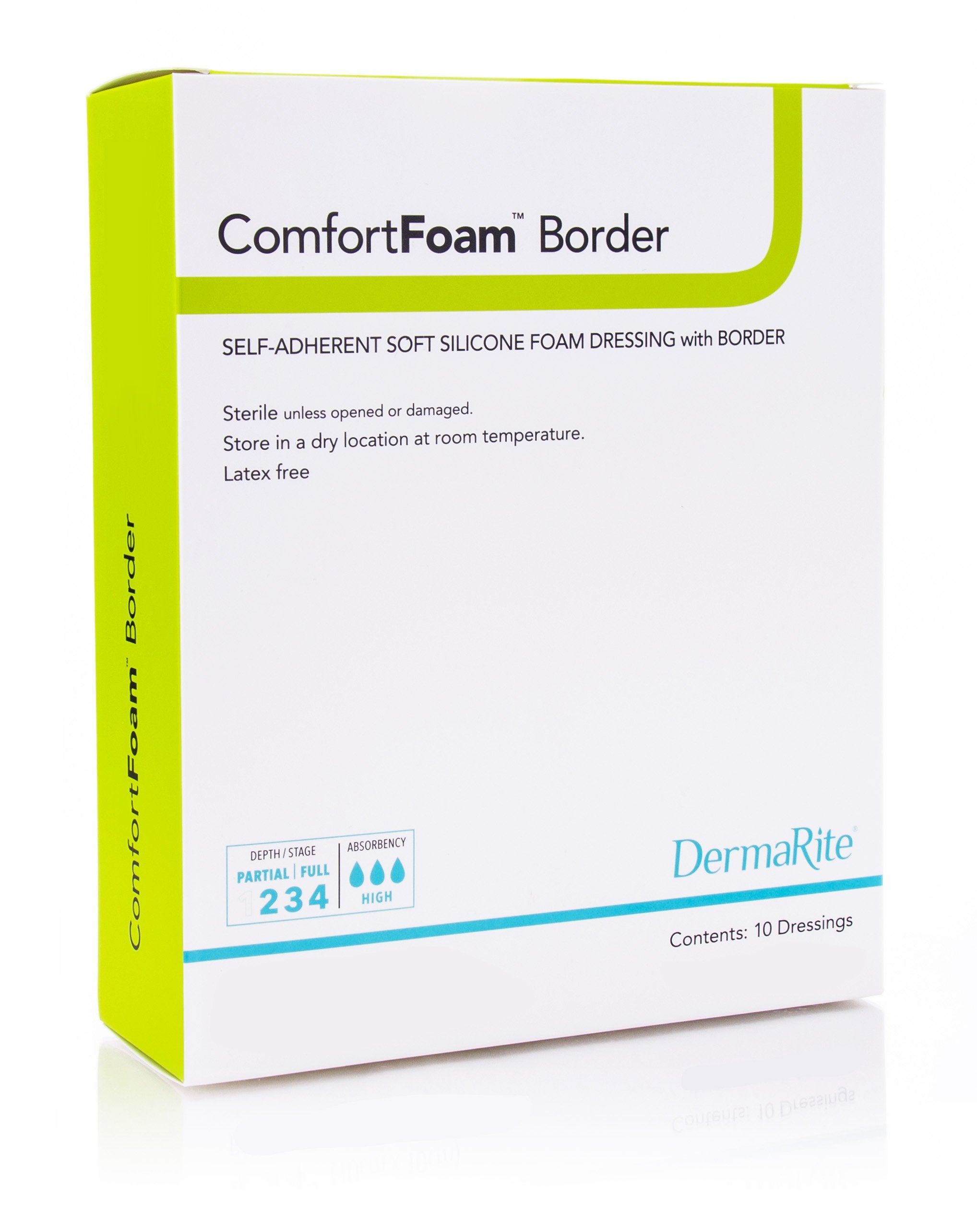 ComfortFoam? Border Silicone Adhesive with Border Silicone Foam Dressing, 7 x 7 Inch
