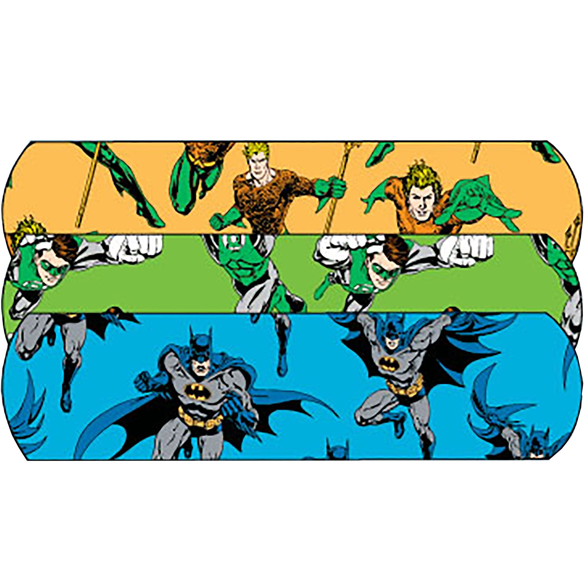 American? White Cross Stat Strip? Batman/Aquaman/Green Lantern Design Adhesive Strip, ? x 3 Inch