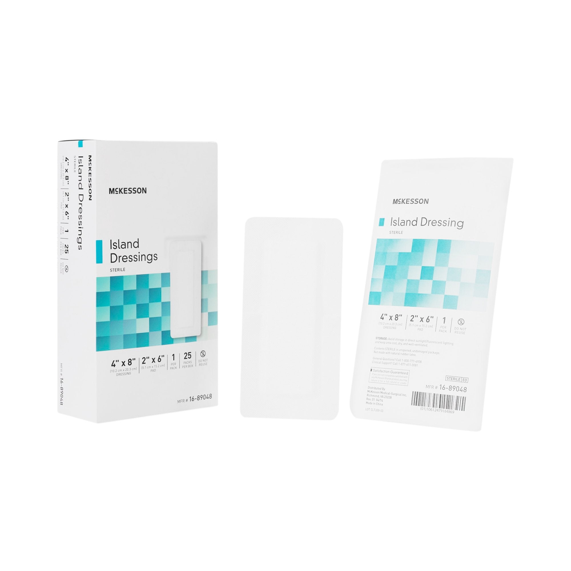 McKesson White Adhesive Dressing, 4 x 8 Inch