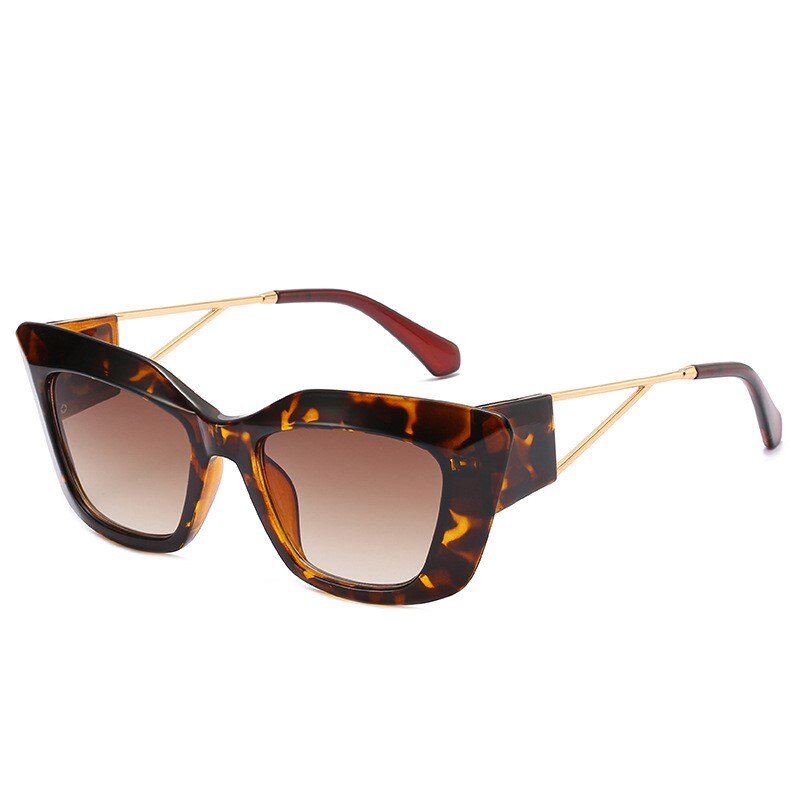HBK New Big Frame Cat Eye Sunglasses Oversized Frame Vintage Gradient Sun Glasses UV400 Fashion Brand Designer Outdoor Driving
