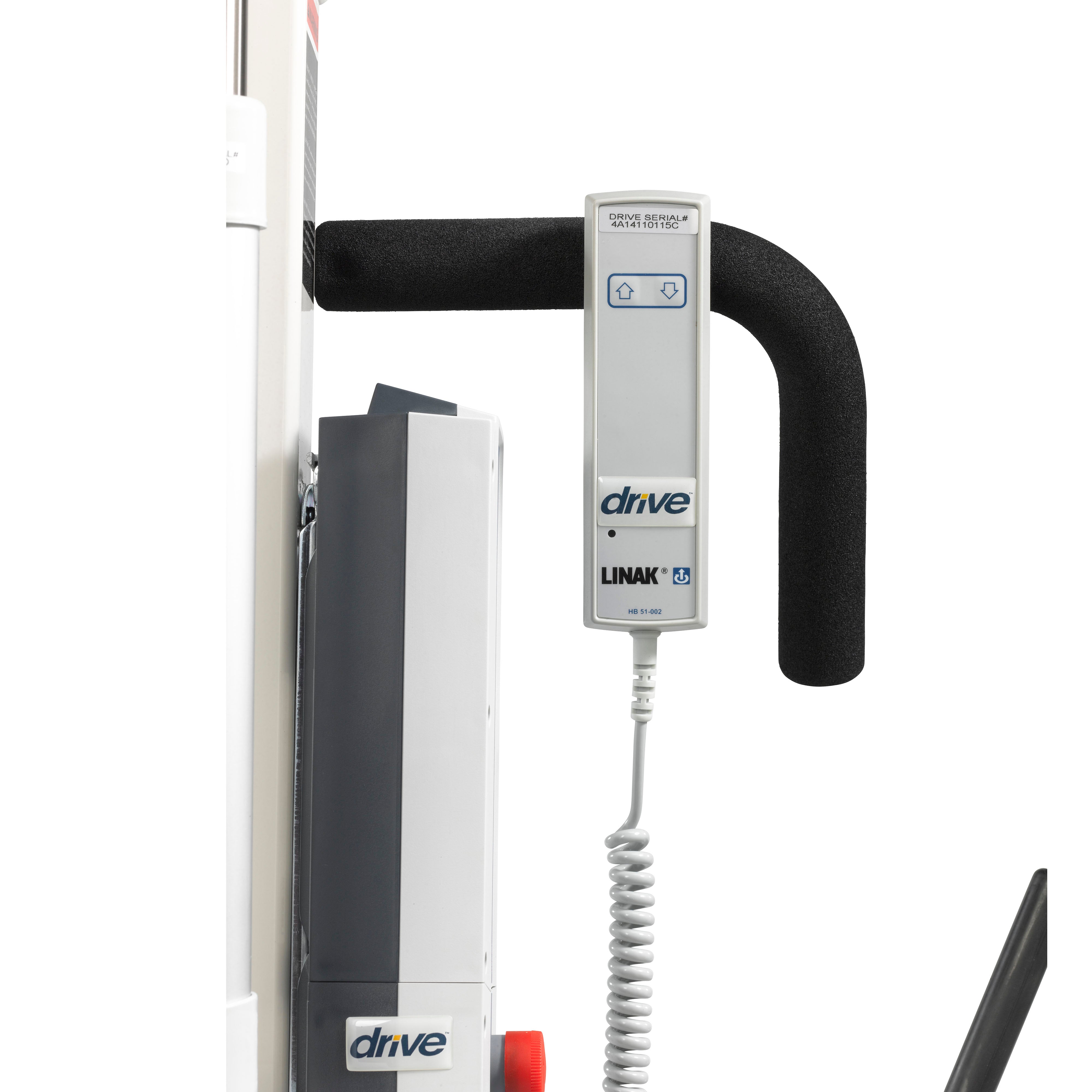 Drive Medical 13244 Bariatric Battery Powered Electric Patient Lift with Four Point Cradle and Rechargeable, Removable Battery, No Wall Mount