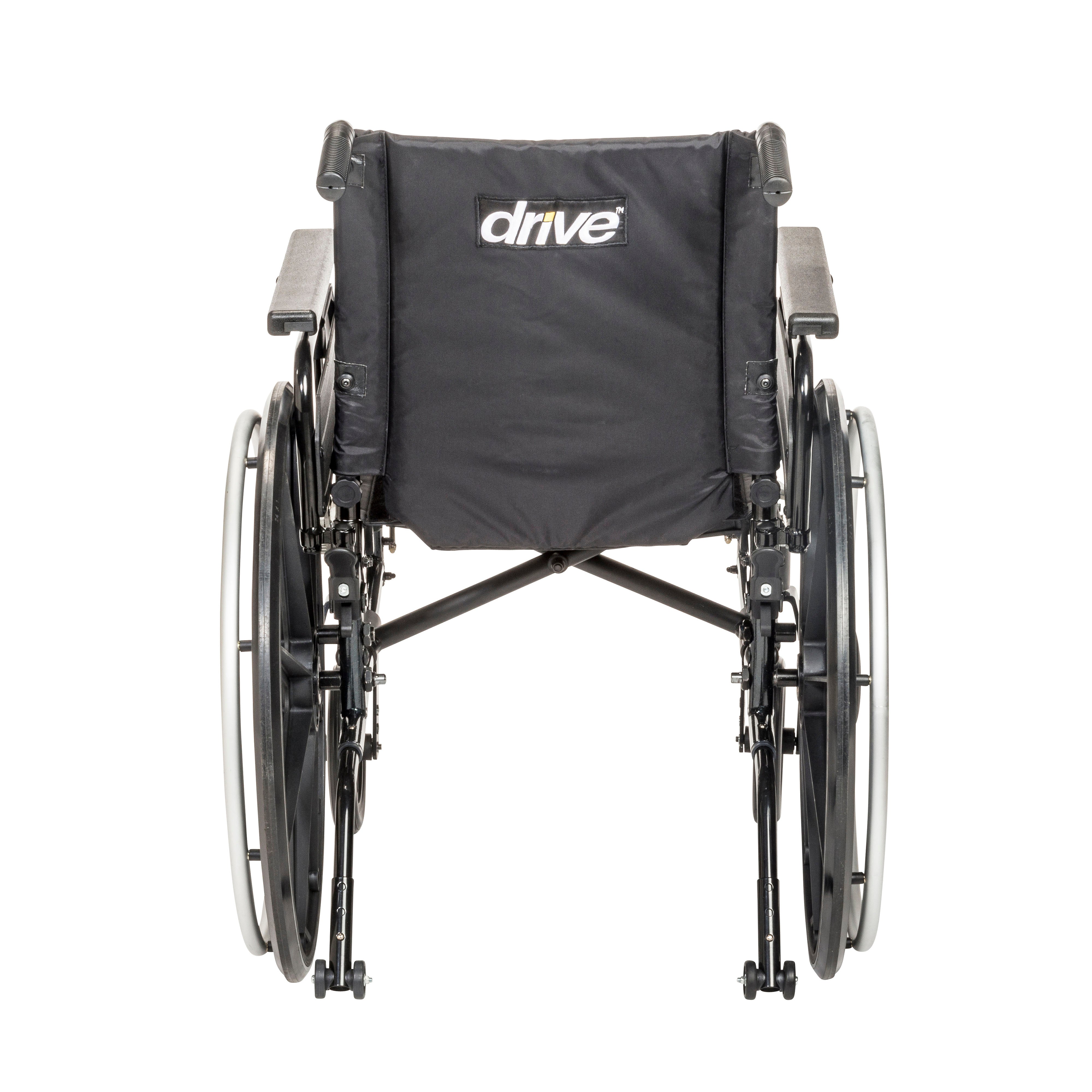 Drive Medical PLA416FBUARAD-ELR Viper Plus GT Wheelchair with Universal Armrests, Elevating Legrests, 16