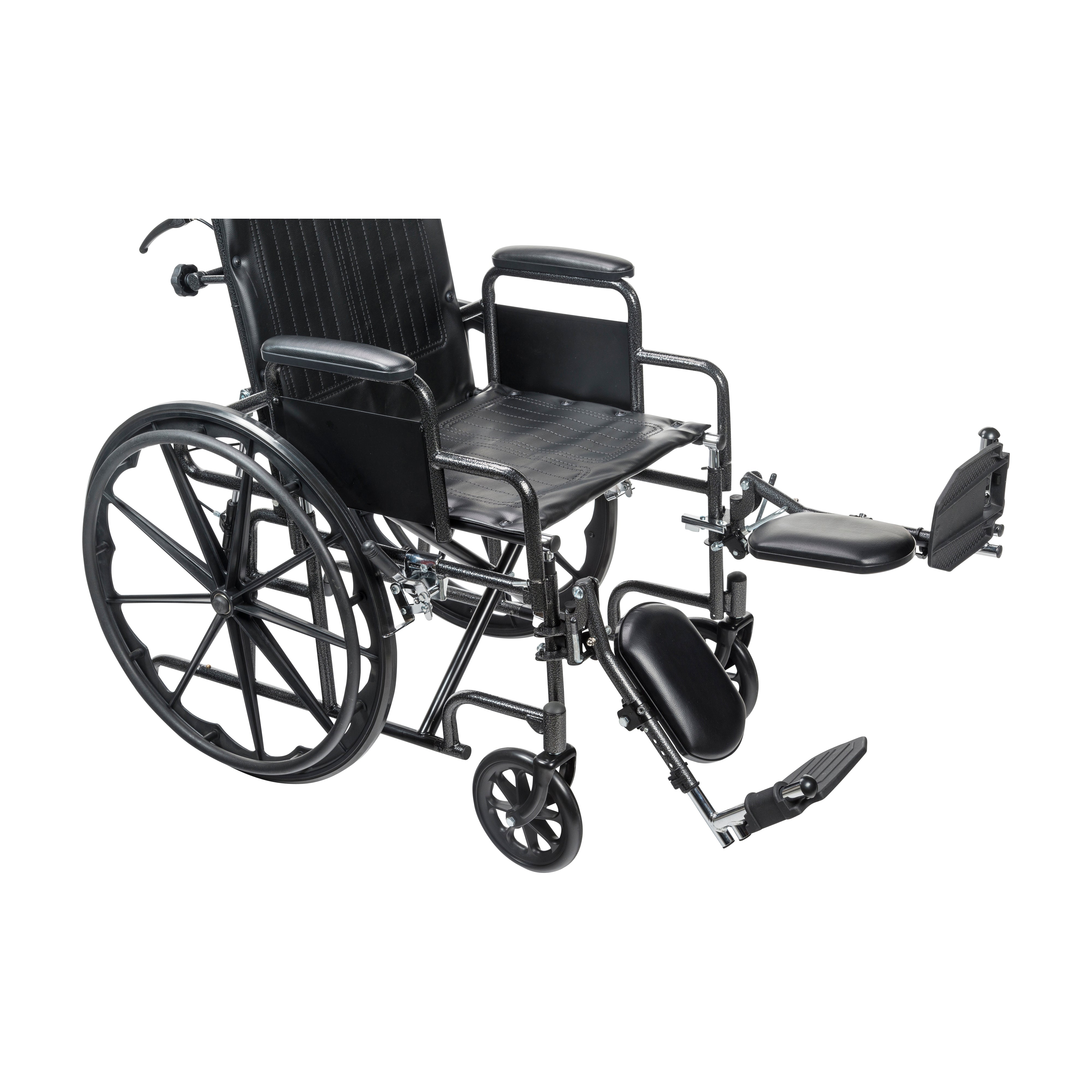 Drive Medical SSP20RBDDAV Silver Sport Full-Reclining Wheelchair, Desk Arms, 20